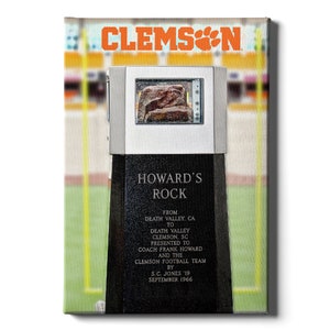 Clemson Tigers | Howard&#39;s Rock | Clemson Football | Death Valley | Memorial Stadium | Canvas Wall Art | Metal Wall Art | Acrylic Wall Art