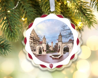 Indiana Hoosiers Christmas Ornament | Indiana University Ornament | IU Luggage Tag