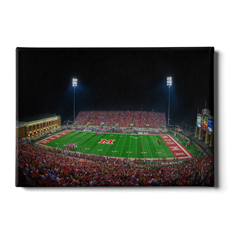 Miami University Yager Stadium Oxford Ohio Football Etsy