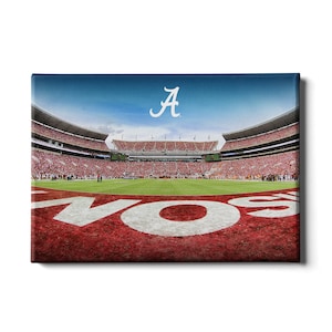 Alabama Crimson Tide Football | National Champions | BAMA End Zone | University of Alabama | Bryant Denny Stadium | Crimson Tide | Wall Art