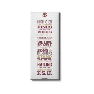 Florida State Seminoles | FSU Alma Mater | Florida State University |  FSU Traditions | FSU | Noles | The Towering Pines | Wall Art