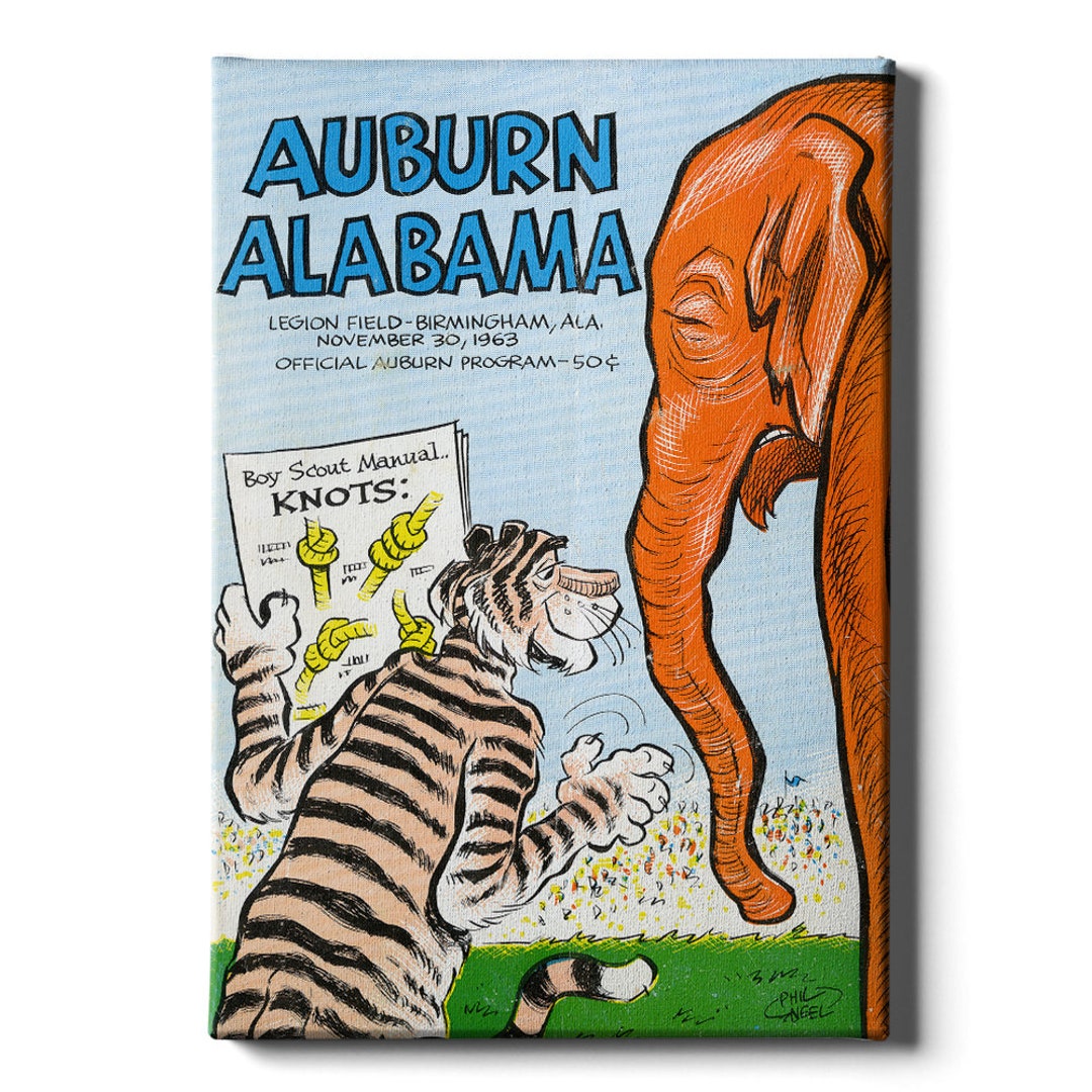 Auburn Tigers Vintage Auburn Vs. Alabama Vintage Program Phil Neel