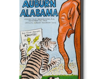 Auburn vs Alabama Vintage Football Art | Phil Neel Print