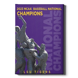 LSU Tigers Baseball Championship Merchandise | LSU Tigers Art | LSU Tigers Baseball | Canvas Wall Art | Metal Wall Art | Acrylic Wall Art