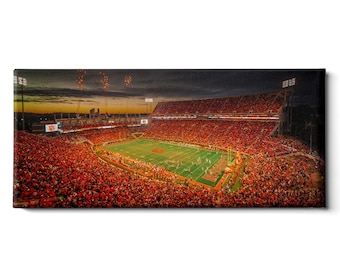 Clemson Tigers Death Valley Panoramic | Canvas or Metal Wall Art