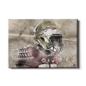 Vintage Nole | Florida State University |  FSU Seminoles | FSU Football | Doak Campbell Stadium | Canvas Wall Art | Wall Art