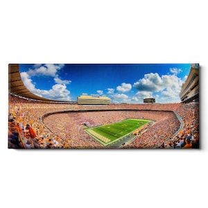 Tennessee Volunteers  | Vols Pano | Neyland Stadium | University of Tennessee | Running thru the T | VOLS | Canvas Print | Wall Art