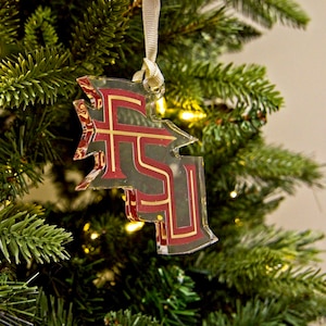 Florida State University | Noles | FSU Logo | Florida State Seminoles | Christmas Decoration | Bag Tag | Luggage Tag | Christmas Ornament
