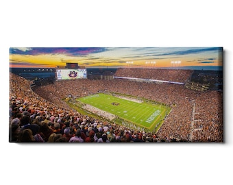 Auburn Tigers Jordan-Hare Stadium Sunset Canvas Wall Art
