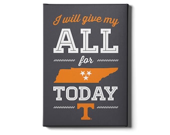 Cuadro decorativo de los Tennessee Volunteers / Todo por Tennessee / Decoración oficial de los VOLS