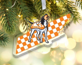 Tennessee Volunteers Christmas Ornament | Smokey Dog, Checkerboard State