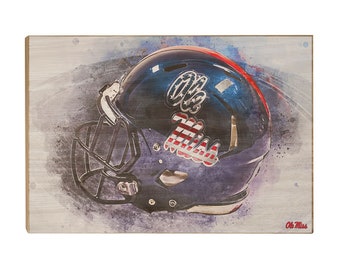 Ole Miss Military Appreciation Day Helmet | Ole Miss | University of Mississippi | Ole Miss Football | Rebels | Wall Art