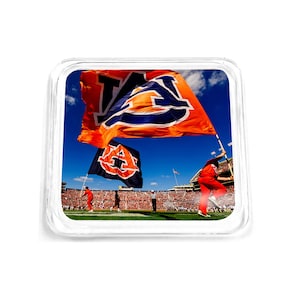 Auburn Tigers | Auburn Flags | Auburn Tigers Football | Jordan-Hare Stadium | Acrylic Drink Coaster | Bar Coaster | Drink Coaster