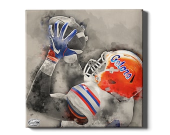 Acquerello su tela dei Florida Gators / Opera di Ben Hill per il Griffin Stadium