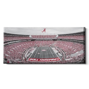 University of Alabama | National Champions | Bryant Denny Pano | Alabama Crimson Tide Football | Panoramic | Tuscaloosa Alabama | Wall Art