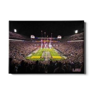 Saturday Night in Death Valley | LSU Tigers | National Champions | Death Valley | LSU Football | Tiger Stadium | Geaux Tigers | Wall Art