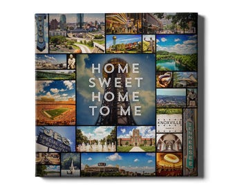 Collage de pared de Knoxville, Tennessee / Decoración para el hogar de la Universidad de Tennessee