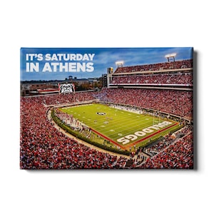 Georgia Bulldogs | It&#39;s Saturday in Athens | Georgia Football | UGA | Bulldogs | Canvas Wall Art | Metal Wall Art | Acrylic Wall Art