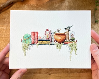 The Mini Sawmp Witch's Shelf Giclée Print