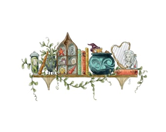 The Mini Sea Witch's Shelf Giclée Print