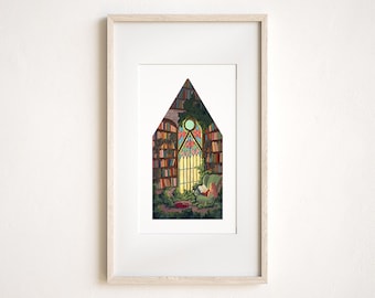 Afternoon Light - Enchanted Library Giclée Print