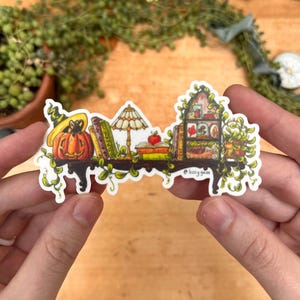 The Mini Autumn Witch&#39;s Shelf Sticker