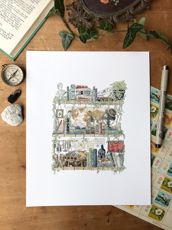 The Archaeologist’s Shelves Giclée Print - 8x10"