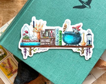 The Mini Forest Witch's Shelf Sticker