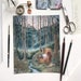 Reading Transports You - Giclée Print - Fantasy Illustration - Reading Fairytales - Woodland Literature Art - 8x10' 