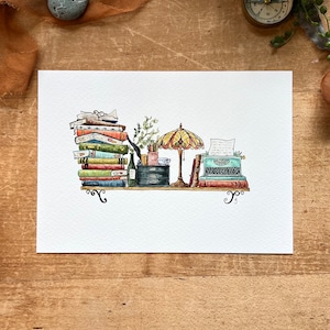 The Mini Writer's Shelf Giclée Print