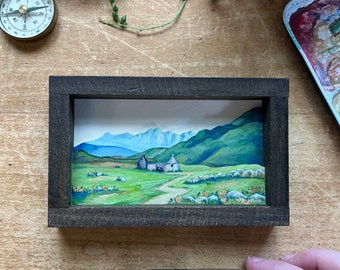 Highland Home Diorama Print