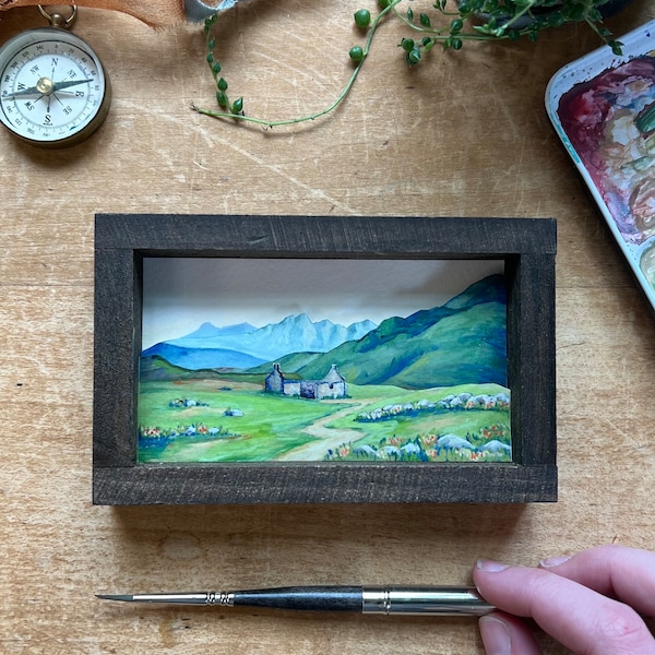 Highland Home Diorama Print