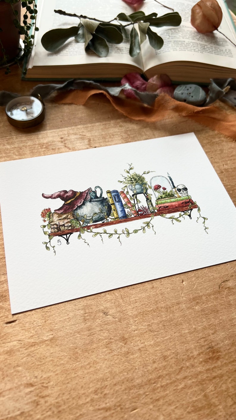 The Mini Witch's Shelf Giclée Print - Etsy