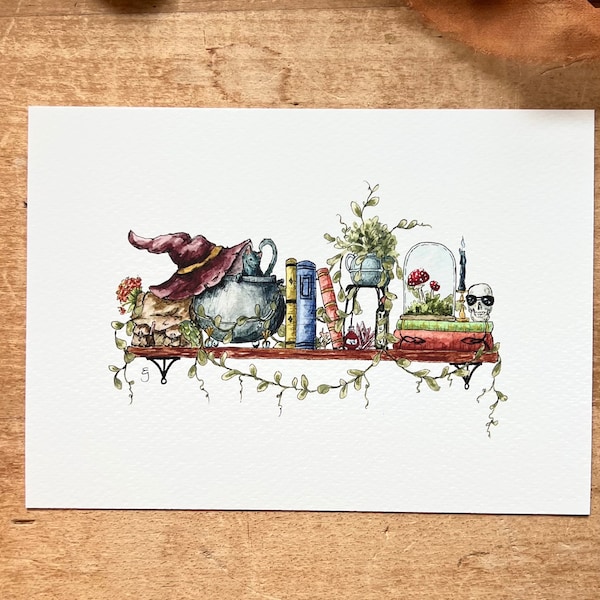 The Mini Witch's Shelf Giclée Print