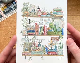 The Park Ranger’s Shelves Postcard