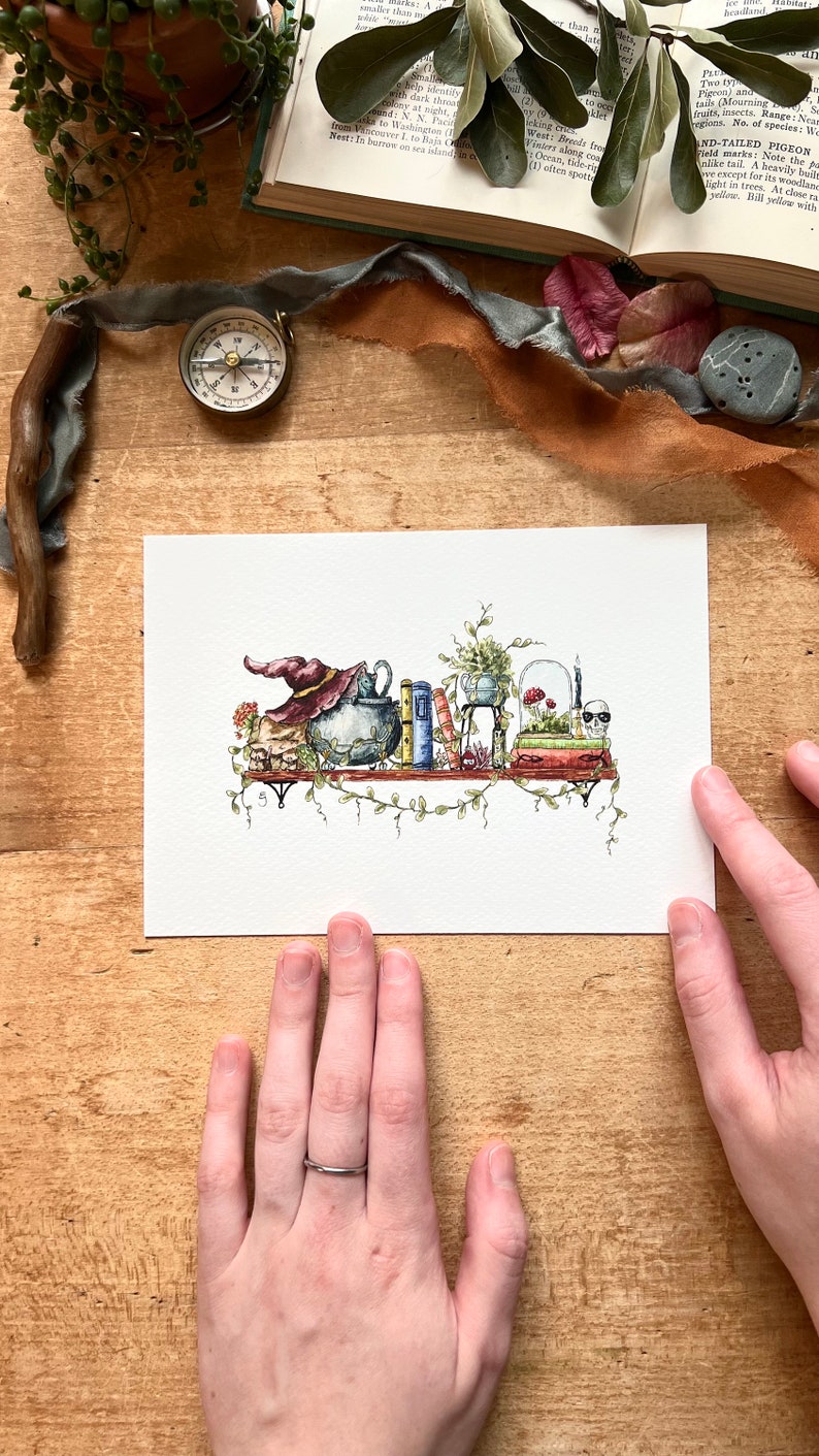 The Mini Witch's Shelf Giclée Print - Etsy