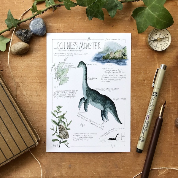 Loch Ness Monster (Nessie) Field Report - Giclée Print