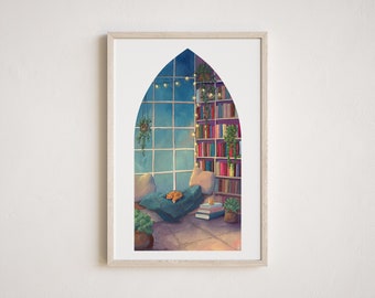 Window Seat - Magic of Books Giclée Print