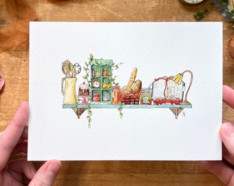 The Mini Baker's Shelf Giclée Print