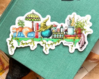 The Mini Kitchen Witch's Shelf Sticker