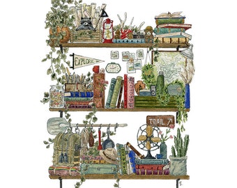 De planken van de Park Ranger Giclée print
