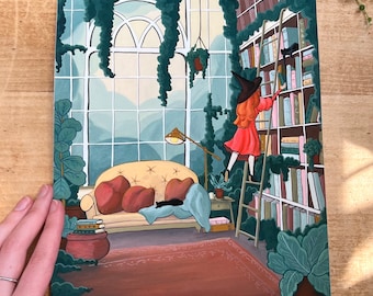 Library Ladder Giclée Print