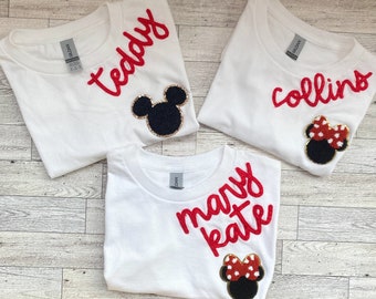 Matching Family Disney Shirts - Personalized Disney Shirts - Family Disney Shirts - Disney Patch Shirts - Disney - Disney Word Shirts