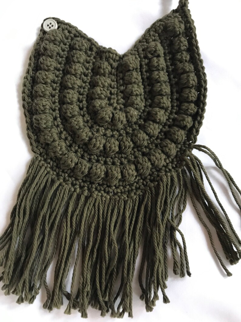 Crochet Baby Bib Baby Drool Bib Crochet Boho Baby Bib Boho Baby Bib