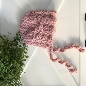 Baby Bonnet - Scalloped Baby Bonnet - Pink Baby Bonnet - The Emma Bonnet