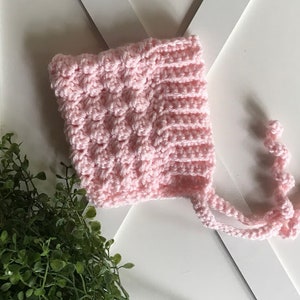 Baby Bonnet - Soft Pink Violet Bonnet - Newborn Bonnet