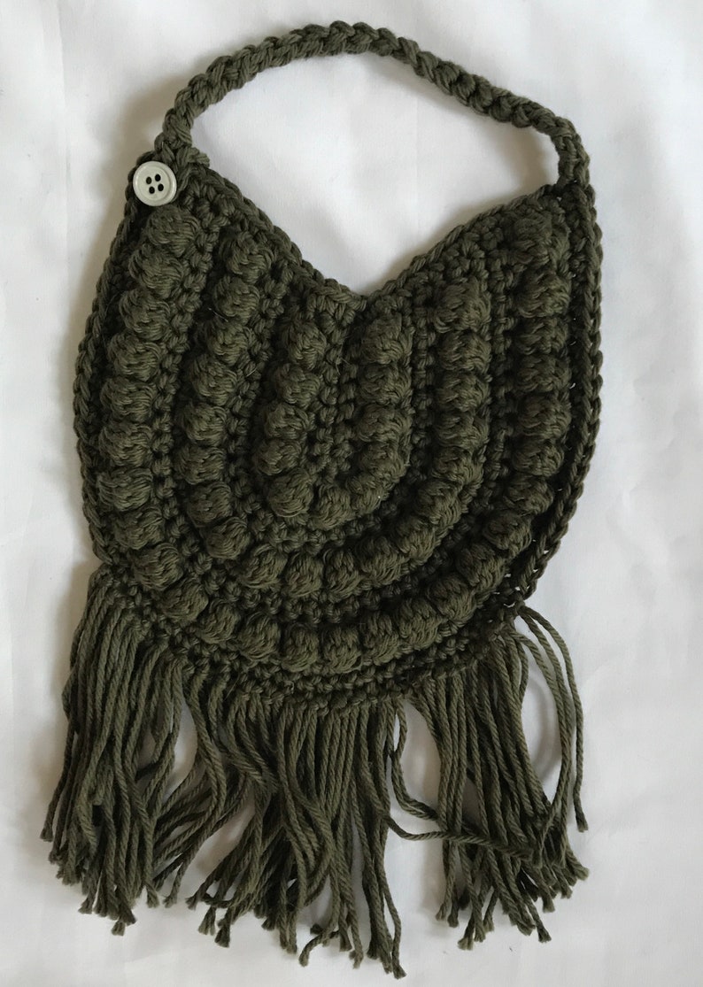 Crochet Baby Bib Baby Drool Bib Crochet Boho Baby Bib Boho Baby Bib