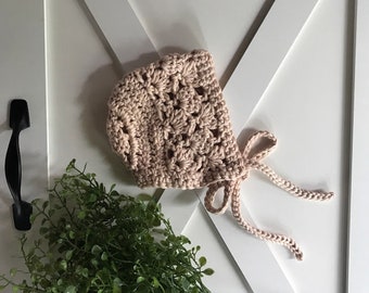 The Shell Bonnet - Cotton Baby Bonnet - Summer Bonnet - Spring Bonnet