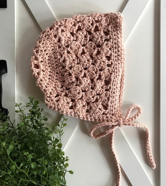 The Shell Bonnet - Cotton Baby Bonnet - Summer Bonnet - Spring Bonnet