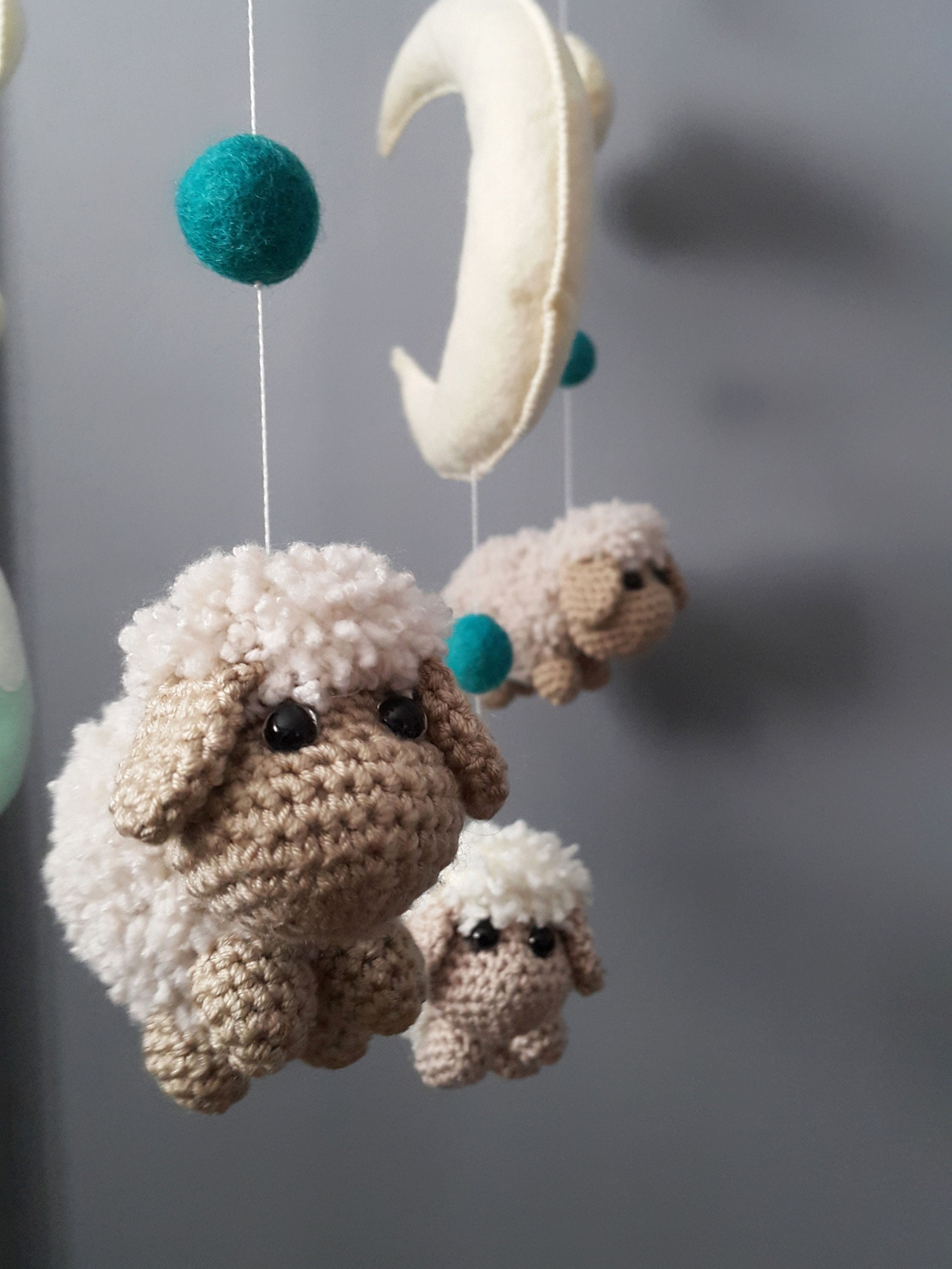 Bebé cuna móvil ovejas móvil crochet móvil cuna soporte brazo percha Schaf móvil  móvil Bébé Mouton Gehäkeltes móvil guardería bebé regalo -  México